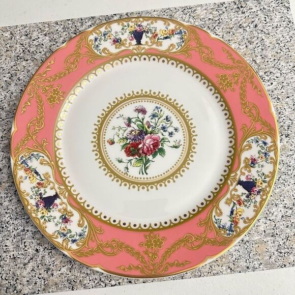 Andrea by Sadek Sevres Porcelain 18th Century Inspired  Dinner Serving Plate 11” - Picture 1 of 6